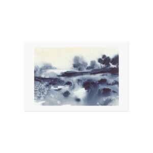 Gray Landscape Print - Unframed