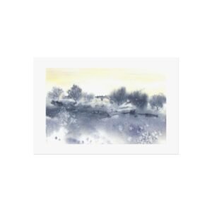 Landscape Yellow Sky Print - Unframed