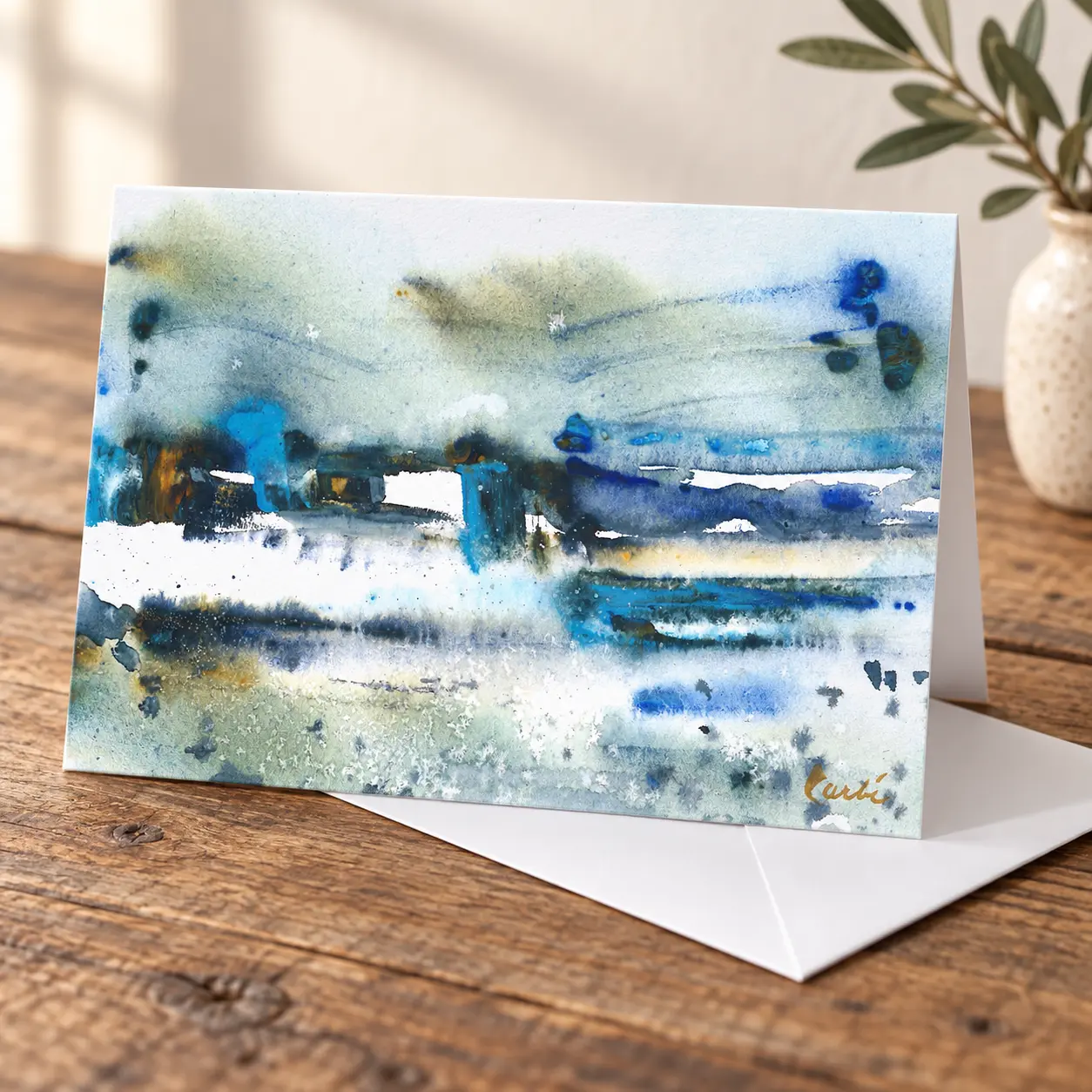 Abstract Greeting Card by Nadair Art