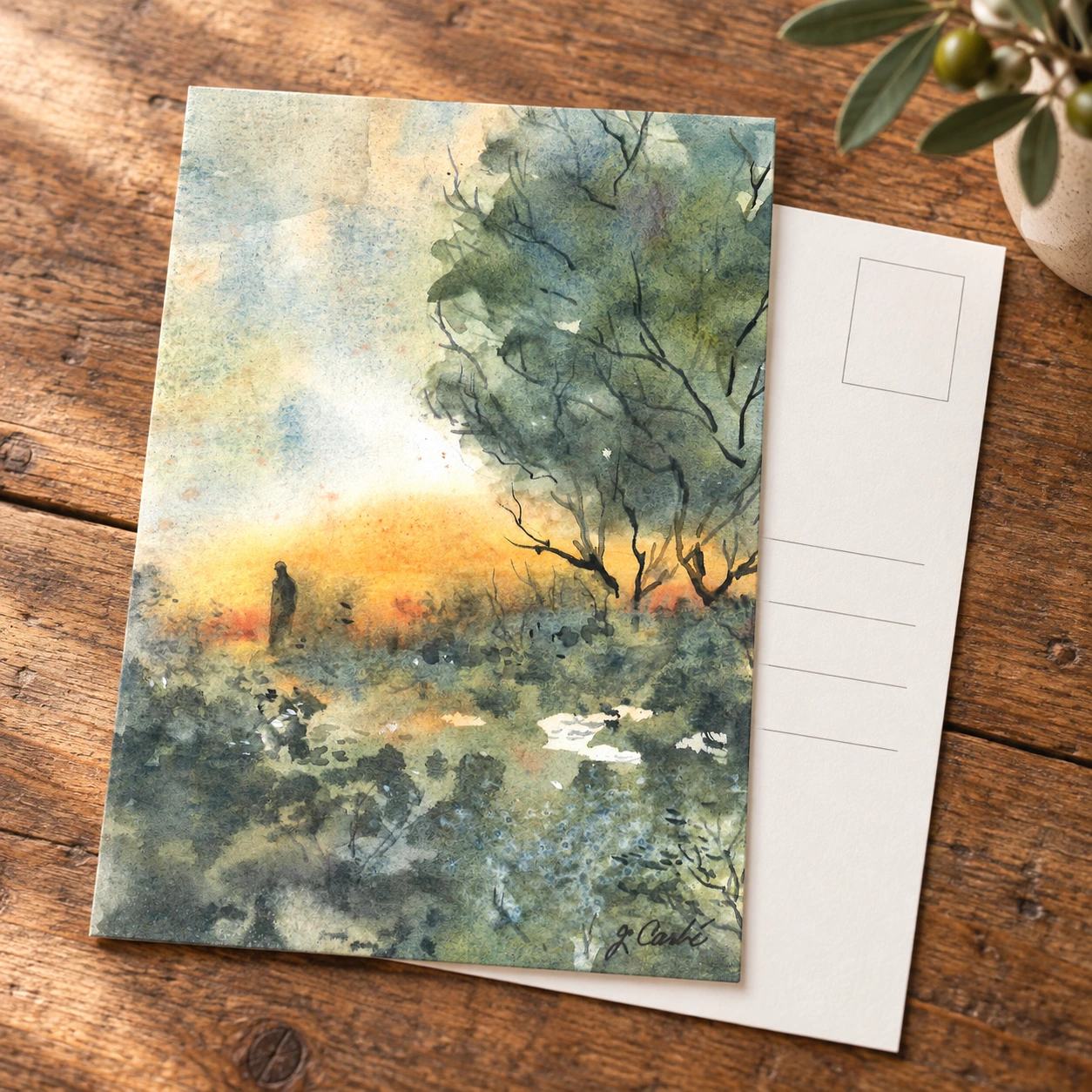 End of Day - Postcard by Nadair Art