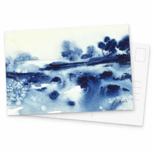 Gray Landscape Postcard by Nadair Art
