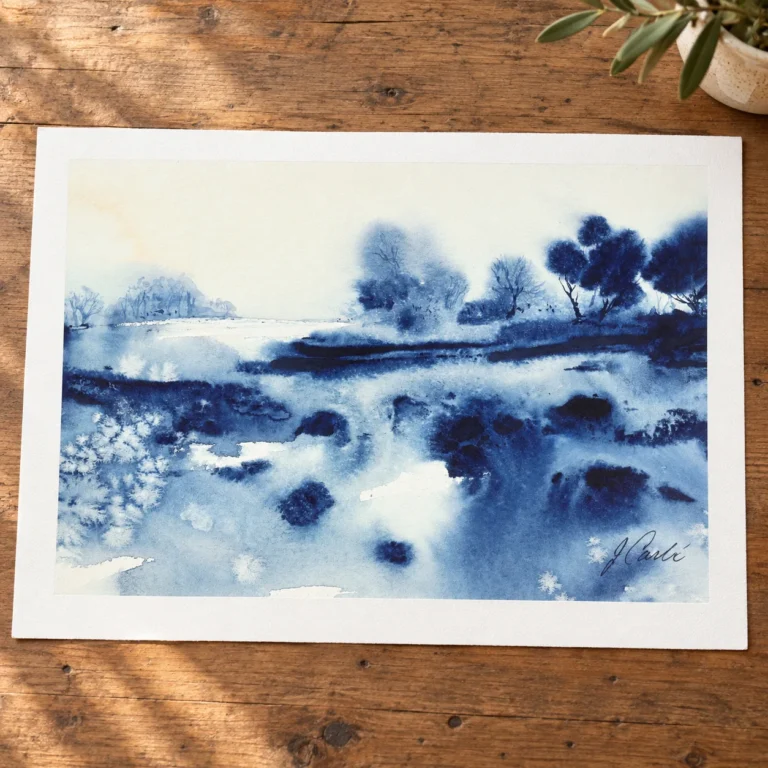 Gray Landscape Print (Unframed) by Nadair Art