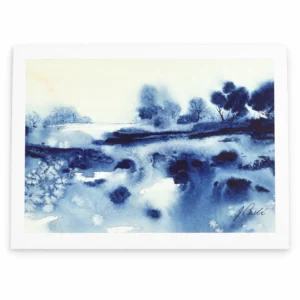 Gray Landscape Print (Unframed) by Nadair Art