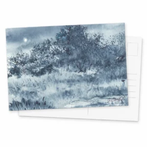 Moonlit Field - Postcard from Nadair Art