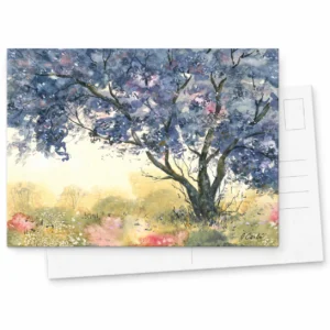 Under a Tree - Post Card by Nadair Art