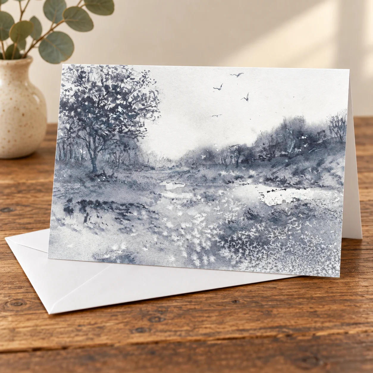 Wandering About - Greeting Card by Nadair Art