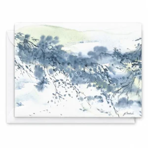 White Lake - Greeting Card by Nadair Art